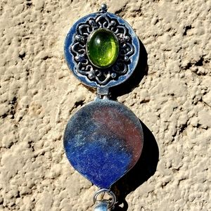 New Peridot Silver Poison Locket Pendant.